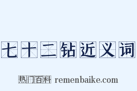 七十二钻近义词是什么意思的图片